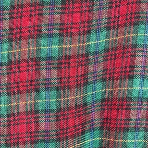 80’s 90’s Vintage Plaid Christmas Maxi Dress 8 Pockets Velvet Embellishments - Picture 5 of 15